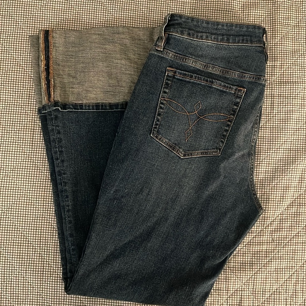 Denim high rise flare jeans